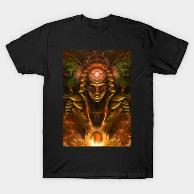 Sentinel Fractal Visionary Art Manafold Art T-Shirt by Manafold